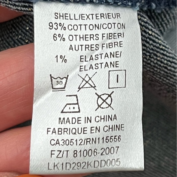 Vintage Denim Dress Size 8 60s 70s Ribbon Bow Around Chest Sparkle in Fabric - Picture 5 of 15